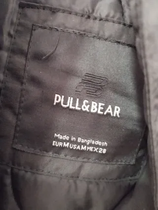 Chaqueta Anorak Pull&Bear Negra Talla M