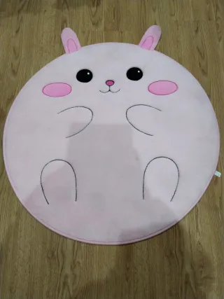 Alfombra infantil de peluche rosa