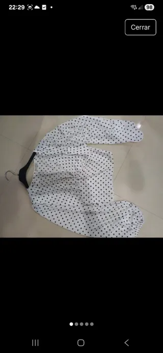 Top lunares manga ancha talla S