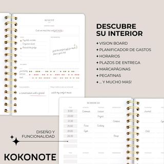 Kokonote Agenda escolar 2025-2026 Semana Vista A5