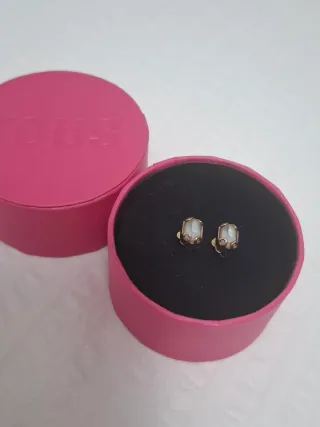 Pendientes Tous Oro vermel Blanco y Perla