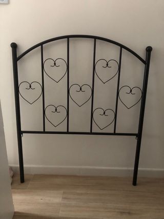 Cabezal cama 90 cm metal negro