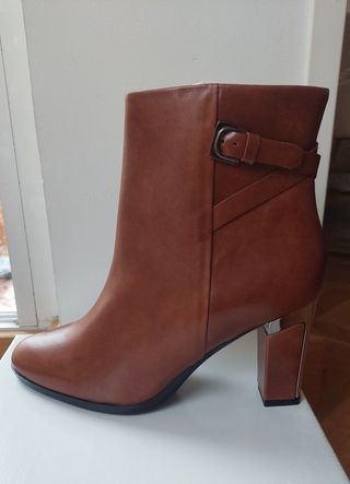 Botín piel Strover tacón marrón talla 40