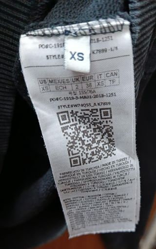 Sudadera Guess Mujer Talla XS Negra