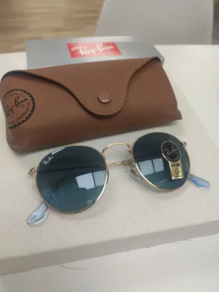 Ray Ban RB3447 Gafas de Sol Redondas Doradas