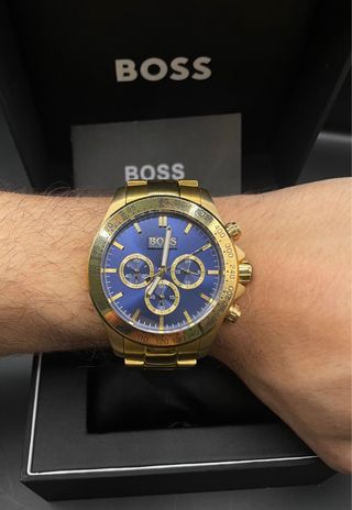 Reloj Hugo Boss Cronógrafo Dorado Azul