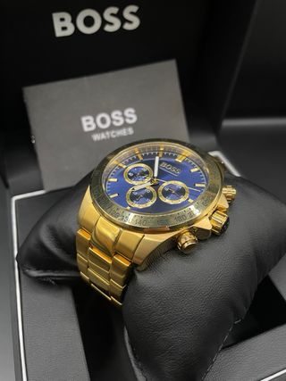 Reloj Hugo Boss Cronógrafo Dorado Azul