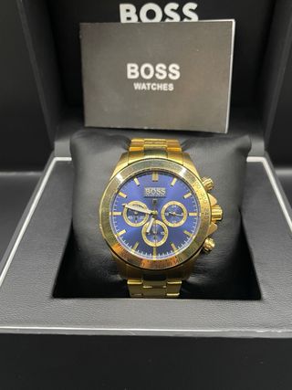 Reloj Hugo Boss Cronógrafo Dorado Azul
