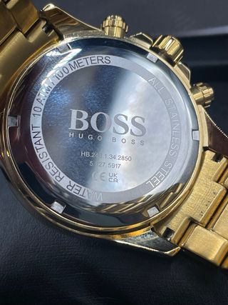 Reloj Hugo Boss Cronógrafo Dorado Azul