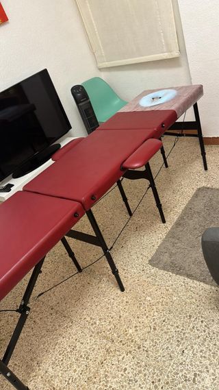 Camilla portátil modelo mochila súper útil .