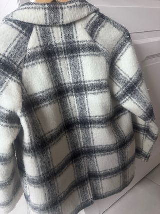 Abrigo cuadros Mango Talla XXS