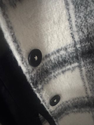 Abrigo cuadros Mango Talla XXS