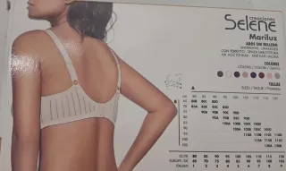 Sujetador Mariluz T/120C negro Cierre negocio.