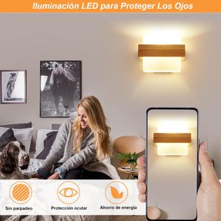 Applique da Parete Toolight, 12W, 3 Colori Luce, Regolabile, Vintage