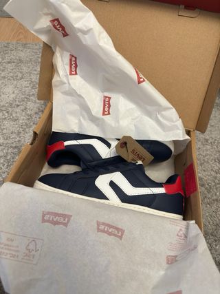 Zapatillas Levi's niño azul y blanco