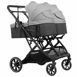 Cochecito Doble Casual Play gris, con 1 capazo
