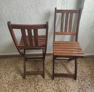 2 Sillas de Madera para Terraza/Jardín