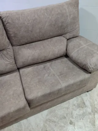 Sofá de 3 plazas beige/marrón