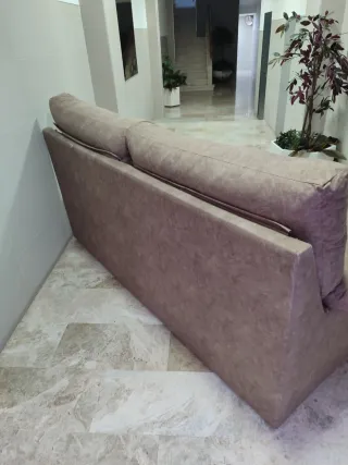 Sofá de 3 plazas beige/marrón