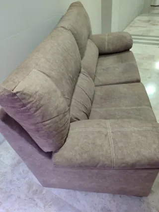 Sofá de 3 plazas beige/marrón