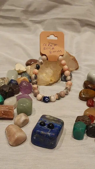 Pulsera Cebra Rosa Ojo Fatima 8mm