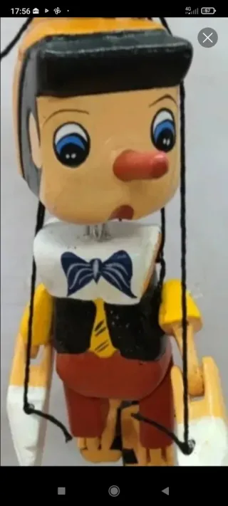 Pinocho de madera hecho a mano 19.9 cm