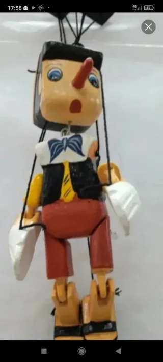 Pinocho de madera hecho a mano 19.9 cm