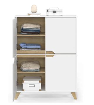Mueble estrecho blanco