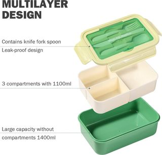 Fiambrera Diboniur con 3 Scomparti e Stoviglie