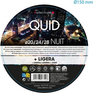 QUID NUIT - Set 3 Padelle in Alluminio Stampato 20/24/28 cm