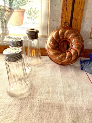 Molde cobre bizcocho/flan antiguo