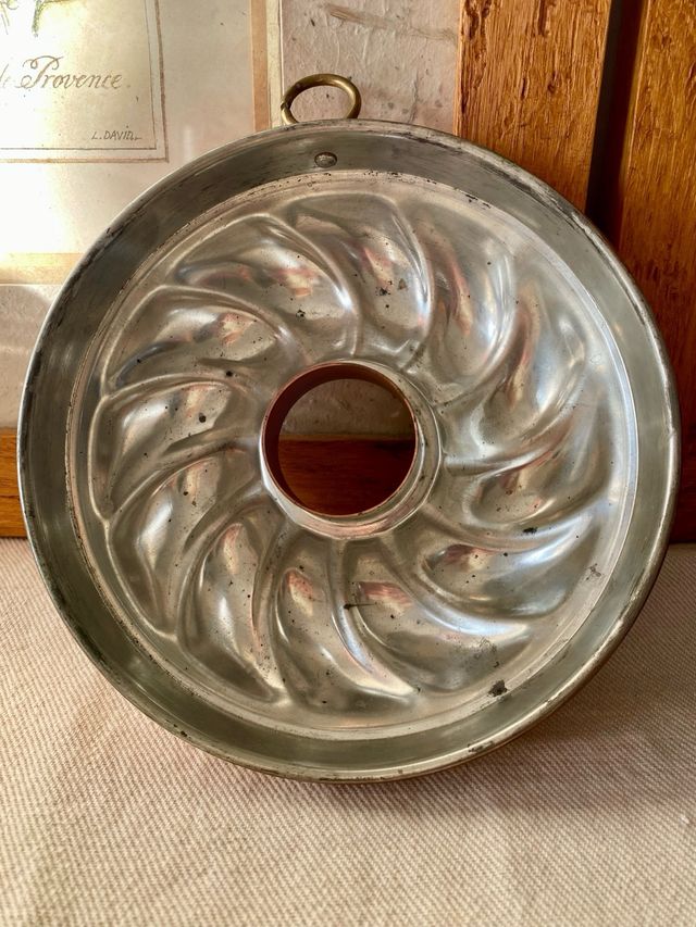 Molde cobre bizcocho/flan antiguo