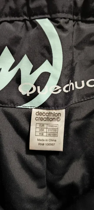 Pantalón de Nieve Mujer Talla 44 Negro