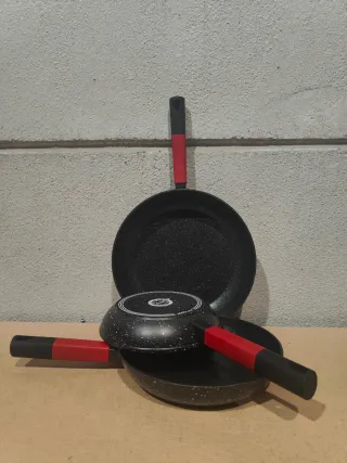 Set di padelle 20/24/28 cm con finitura pietra