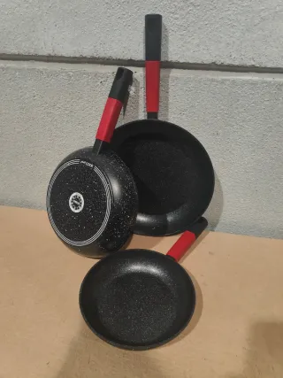 Set di padelle 20/24/28 cm con finitura pietra