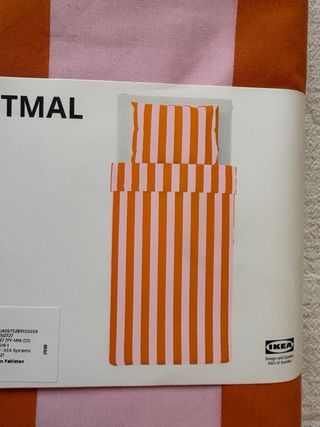 Funda Ikea Nórdica Rayas Naranja y Rosa 220x240cm