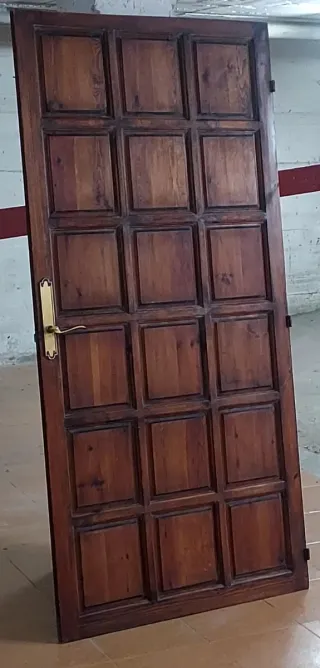 Puerta diseño antiguo,madera teca maciza96,5x4x198