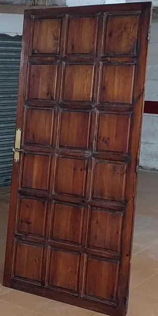 Puerta diseño antiguo,madera teca maciza96,5x4x198