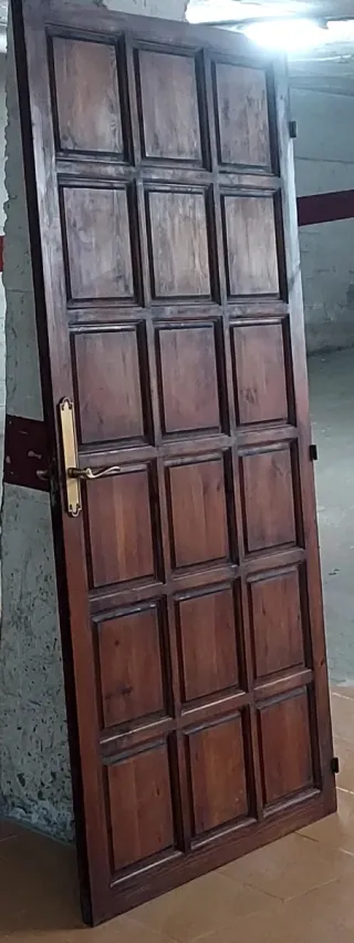 Puerta diseño antiguo,madera teca maciza96,5x4x198