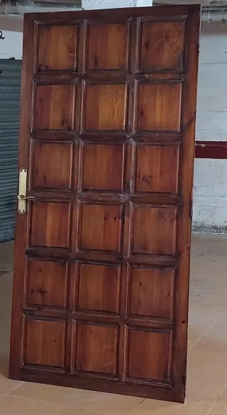 Puerta diseño antiguo,madera teca maciza96,5x4x198
