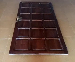 Puerta diseño antiguo,madera teca maciza96,5x4x198