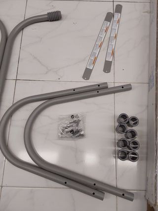 BESTWAY Scala per piscine smontabili 112x66x116 cm Argento