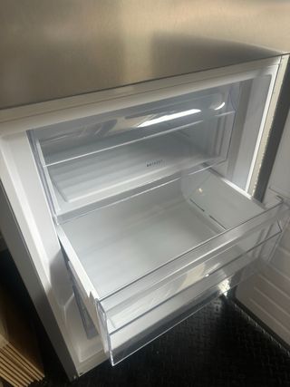 Nevera Combi Zanussi Plateada