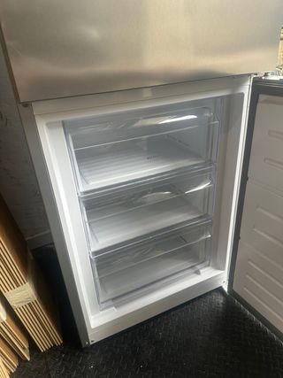 Nevera Combi Zanussi Plateada