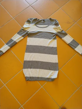 Maglioncino Pimkie righe grigio bianco