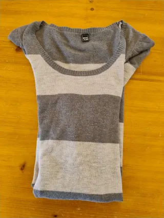 Maglioncino Pimkie righe grigio bianco