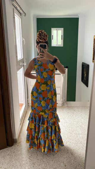 Traje de flamenca con volantes