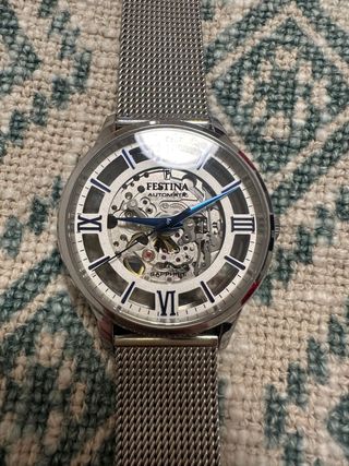 Reloj Festina Automático Esqueleto Acero