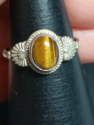 Anillo Plata Ley Ojo Tigre