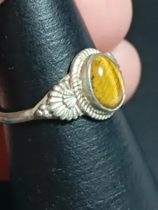 Anillo Plata Ley Ojo Tigre